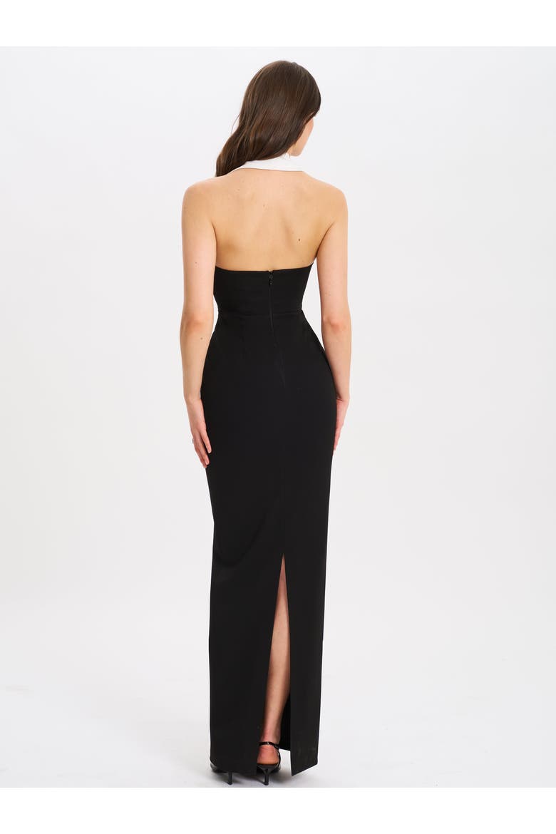 Raelyn Business Casual Maxi Dress, Alternate, color, Black and White
