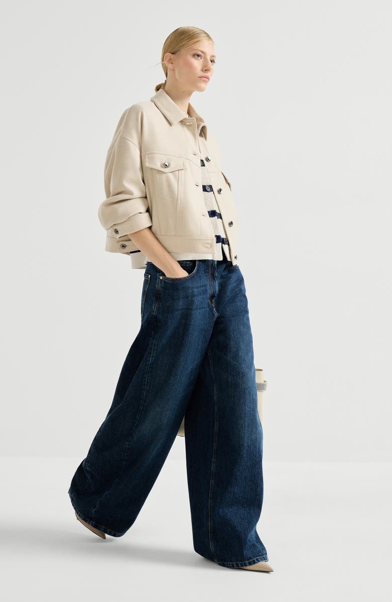 Brunello Cucinelli Authentic denim trousers, Alternate, color, Dark Denim