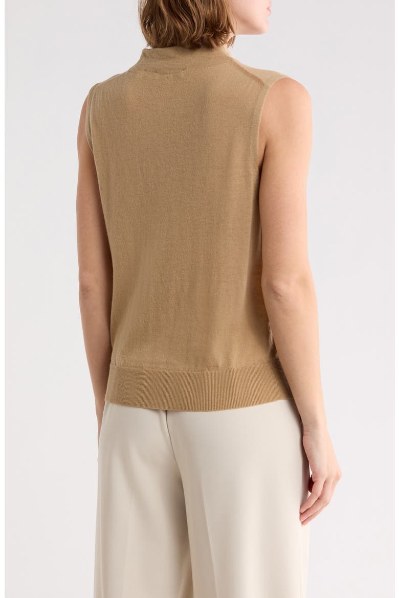 Sleeveless Wool Sweater, Alternate, color, BRULEE