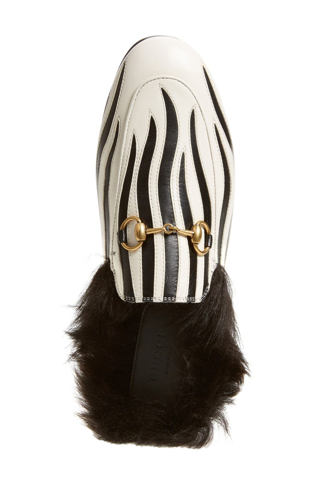 Gucci 'Princetown' Genuine Shearling Loafer Mule, Alternate, color, 