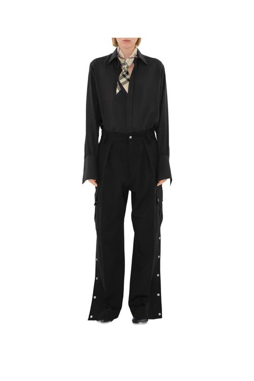 Burberry Skinny Check Silk Scarf In Neutral