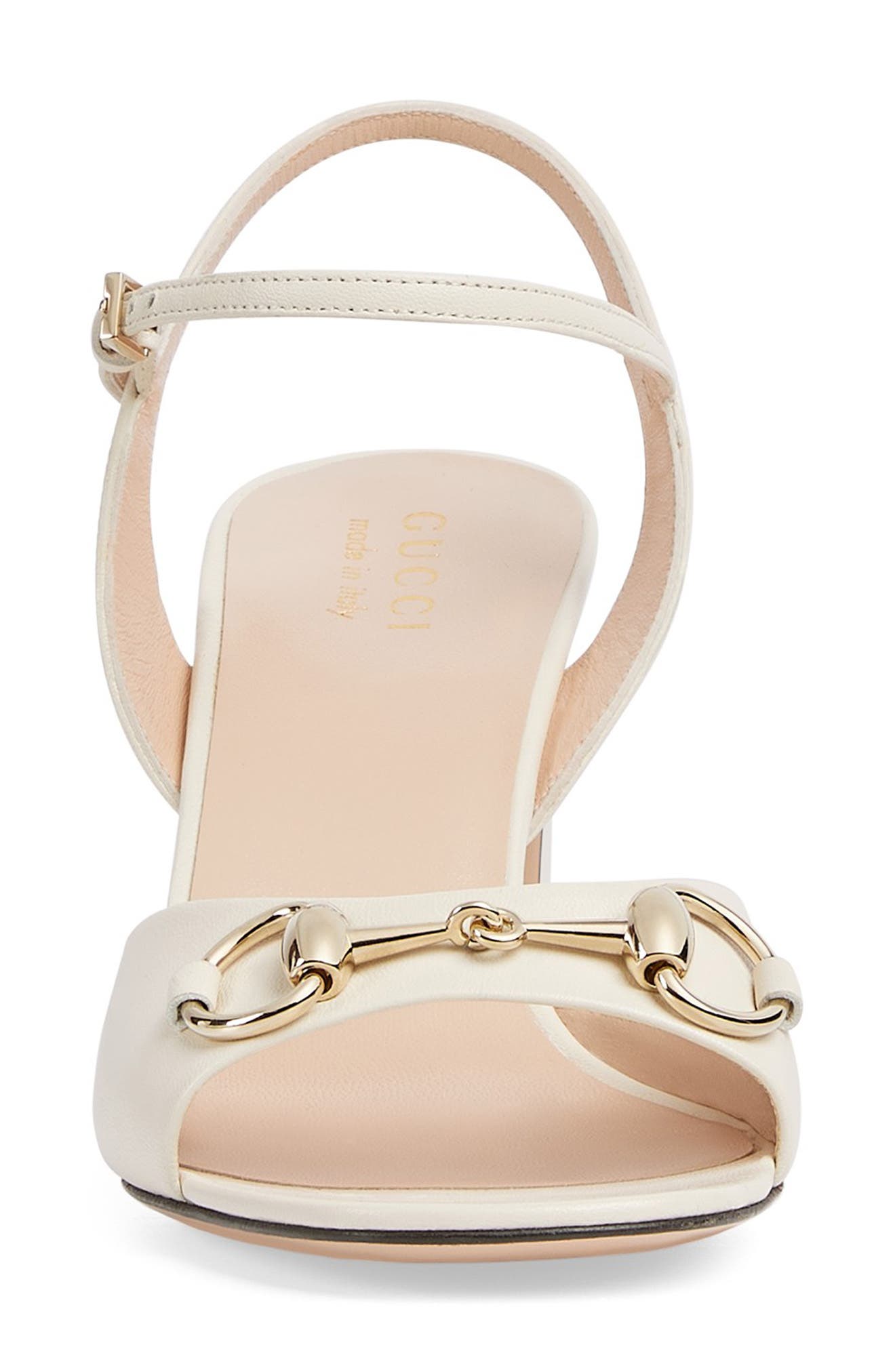 Horsebit Block Heel Sandal, Alternate, color, MYSTIC WHITE
