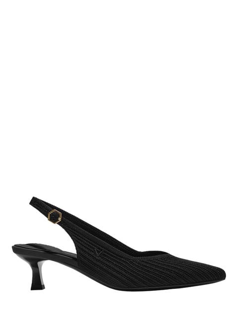 Pointed-Toe Kitten Slingback (Selena)