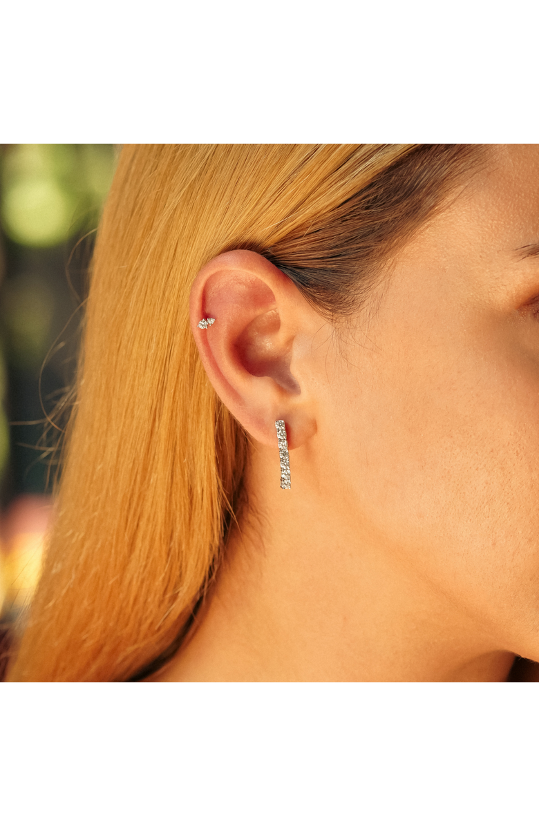 Spero London Sterling Silver Tennis Earring - Single, Alternate, color, Silver