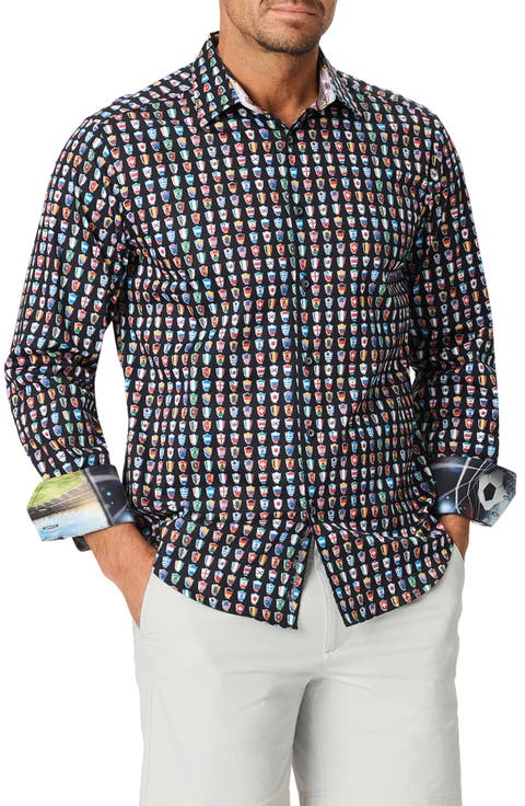 For the Win Stretch Cotton Button-Up Shirt