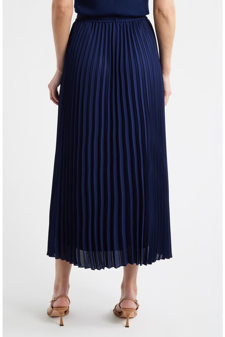 Belted Pleated Midi Skirt, Alternate, color, DISTANT MOUNTAIN