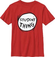 Dr. Seuss Boy's Dr. Seuss Student Thing Badge Graphic T-Shirt