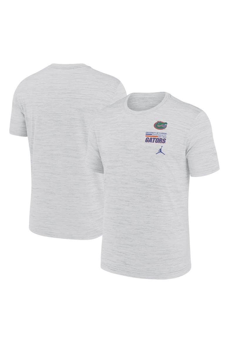 Men's Jordan Brand White Florida Gators Velocity Stacked Performance T-Shirt, Main, color, White