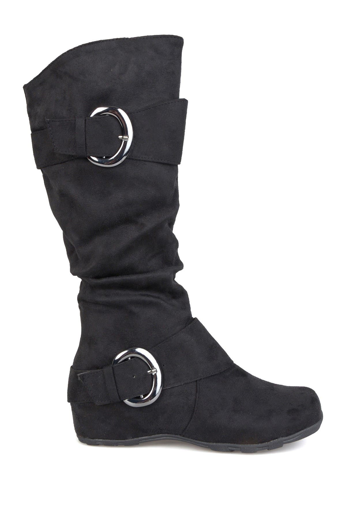 Journee Collection JOURNEE Jester Side Buckle Tall Boot, Alternate, color, Black