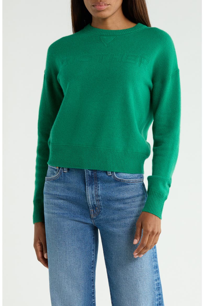 The Logo Cashmere Sweater, Main, color, GREEN