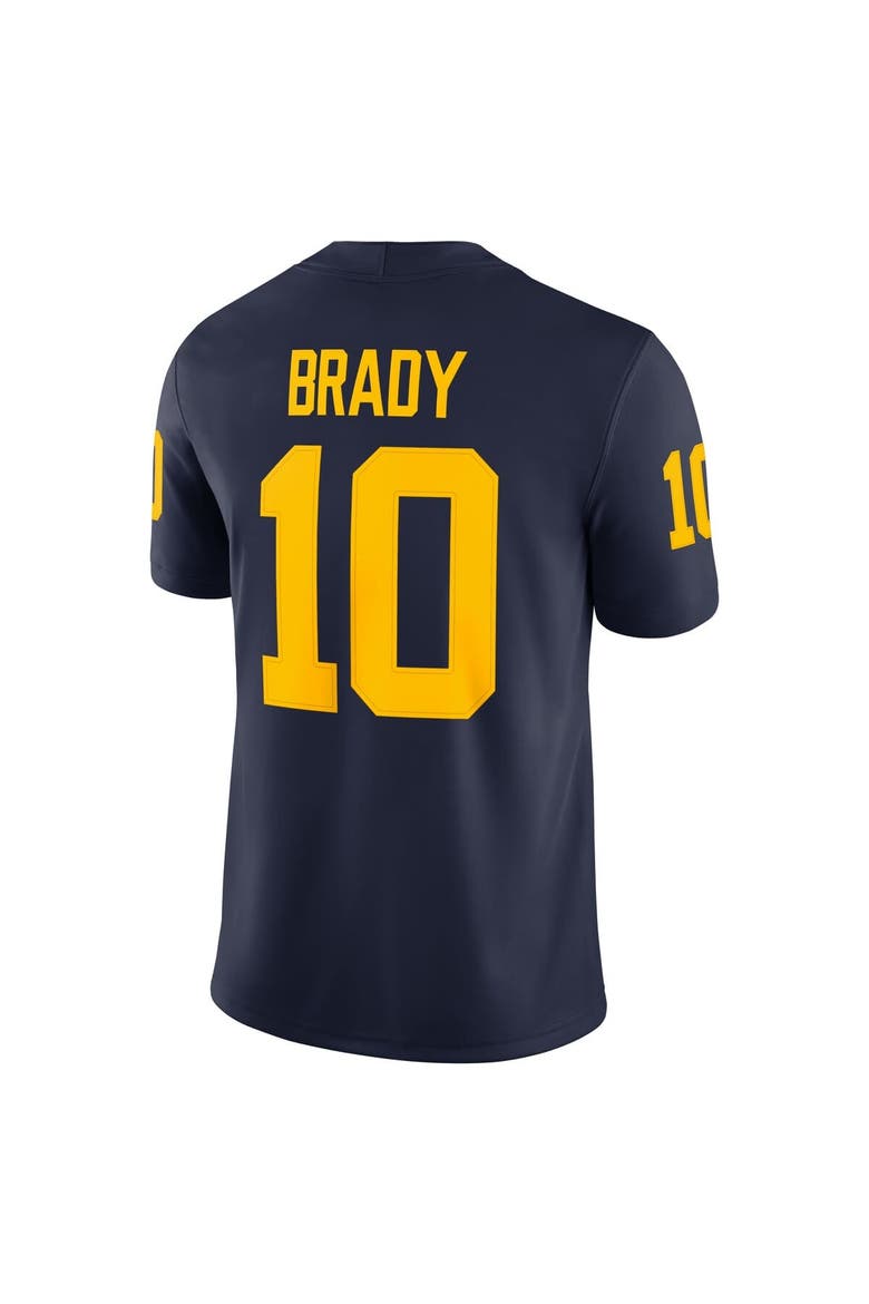 Men's Jordan Brand Tom Brady Navy Michigan Wolverines Game Jersey, Alternate, color, Navy