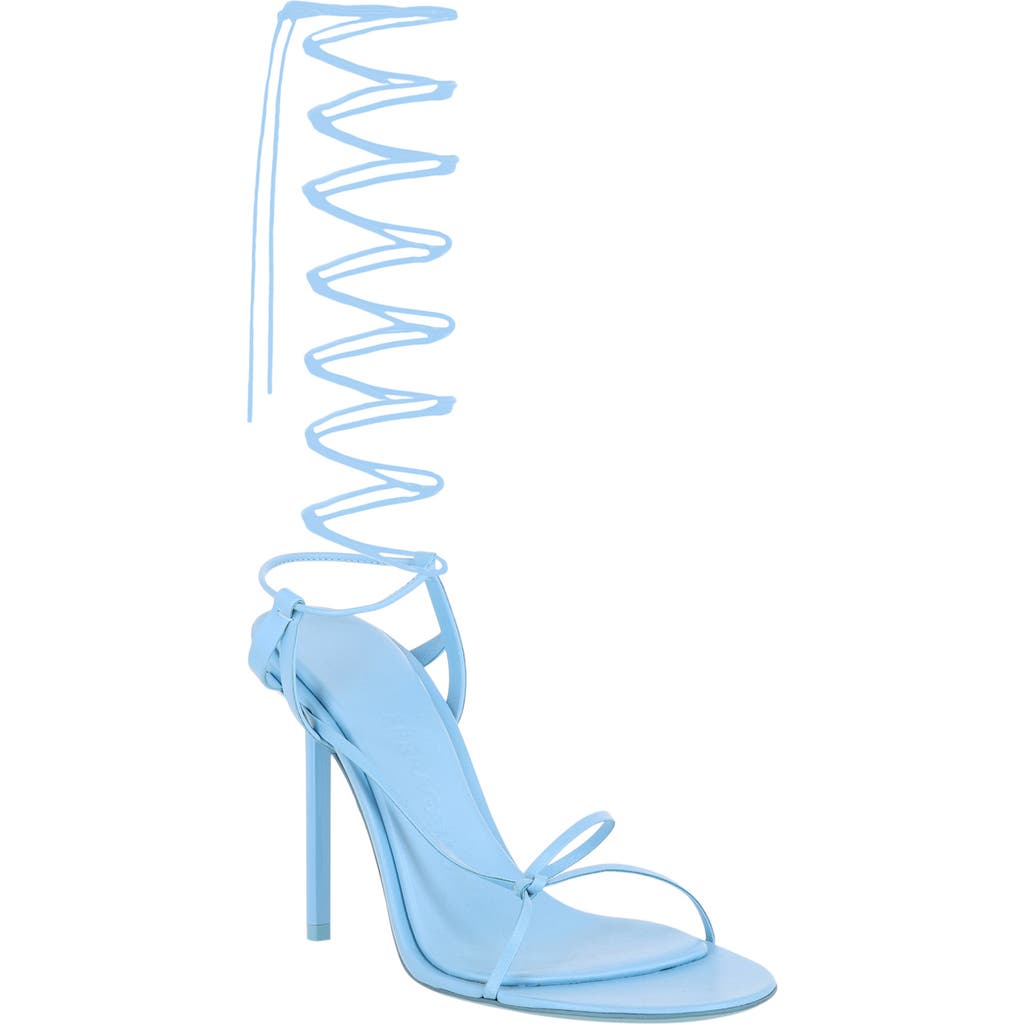 Ferragamo Azha X5 Wrap Tie Heels In Blue