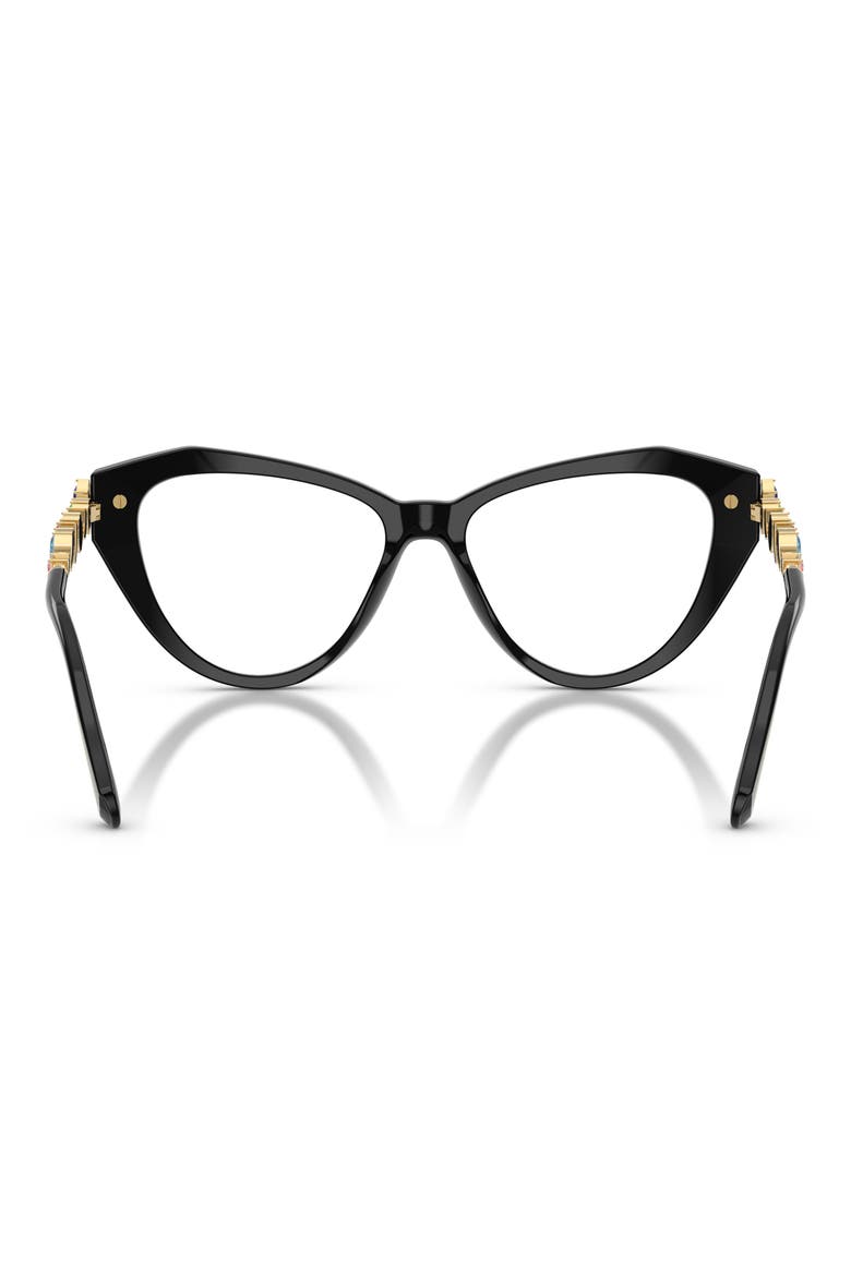 53mm Cat Eye Optical Glasses, Alternate, color, BLACK/ DEMO LENS