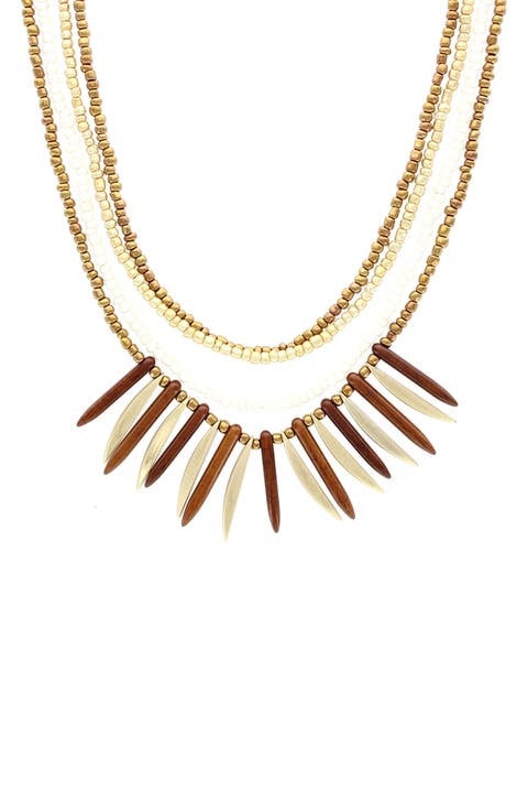 Janet Beaded Bib Layered Necklace