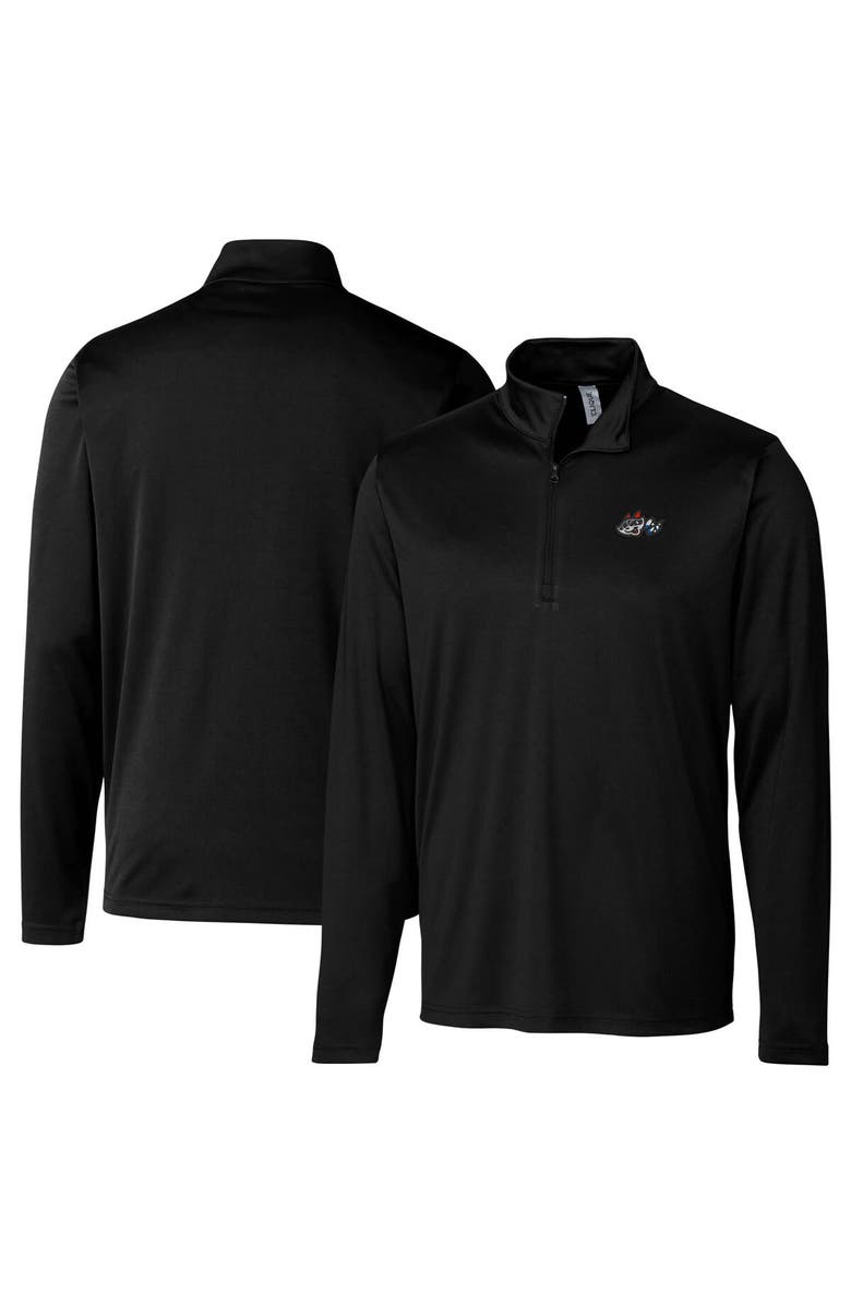 Cutter & Buck Men's Cutter & Buck Black Rocket City Trash Pandas Clique Spin Eco Performance Half-Zip Pullover, Main, color, Black