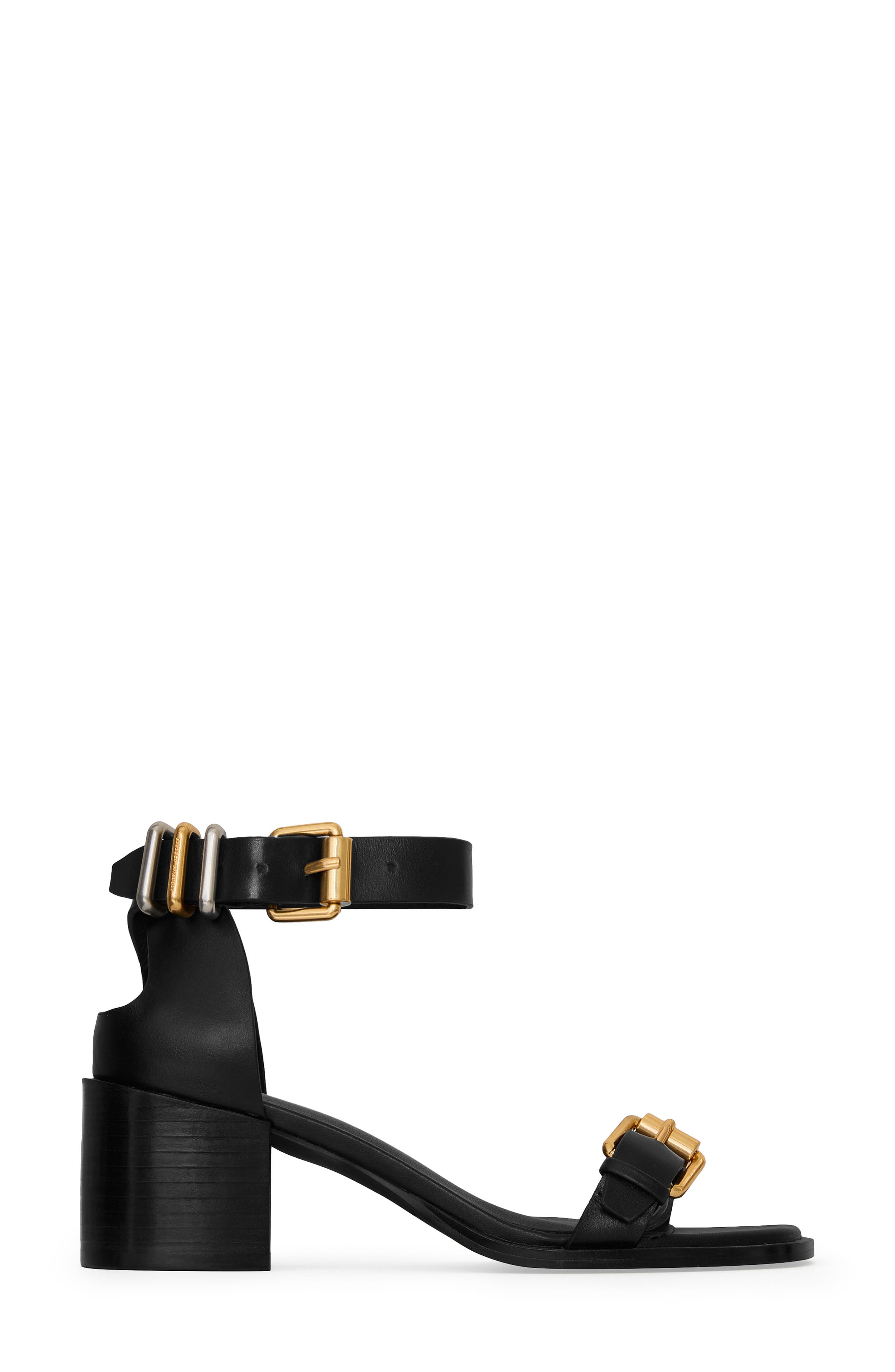 Rebecca Minkoff Buckle Up Ankle Strap Sandal, Alternate, color, Black