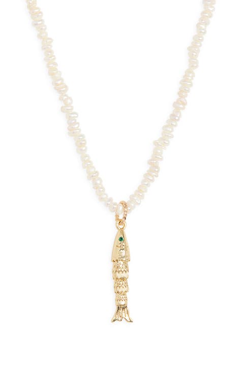 Paros Freshwater Pearl Pendant Necklace