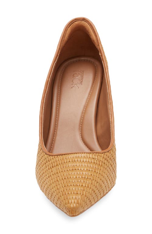 Nordstrom Rack Paige Faux Leather Pump In Natural Dark Raffia