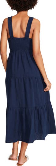 Amira Tiered Cotton Midi Dress