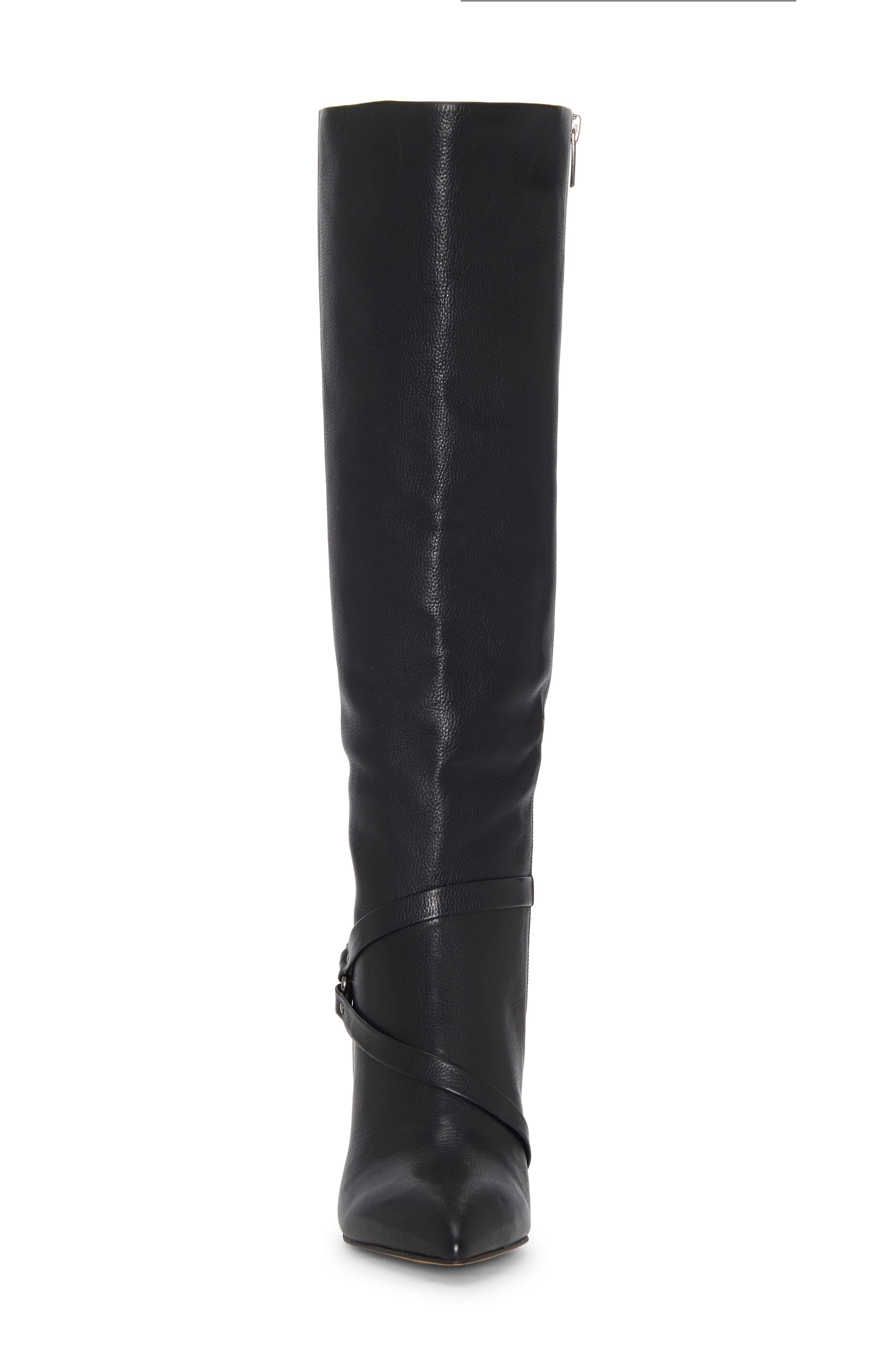 Charmina Knee High Boot, Alternate, color, BLACK LEATHER