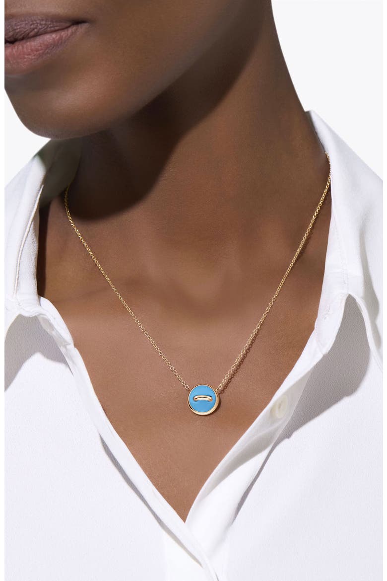 Pom Pom Dot Ring Necklace, Alternate, color, TURQUOISE