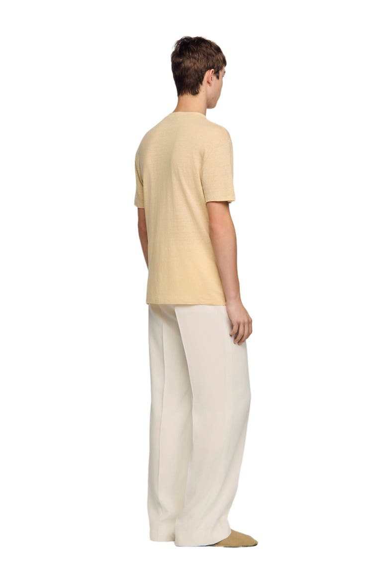 Certified linen T-shirt, Alternate, color, Butter cream