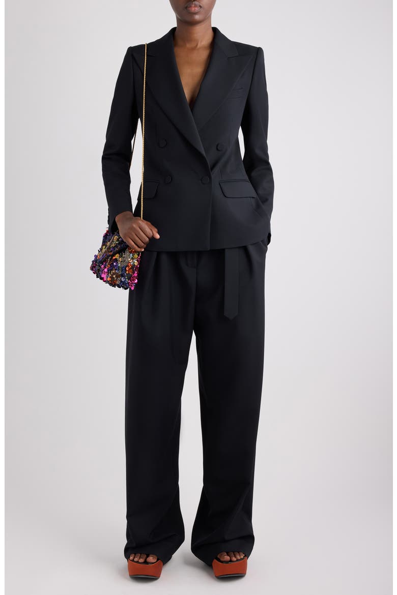Wool & Mohair Twill Jacket, Alternate, color, BLACK