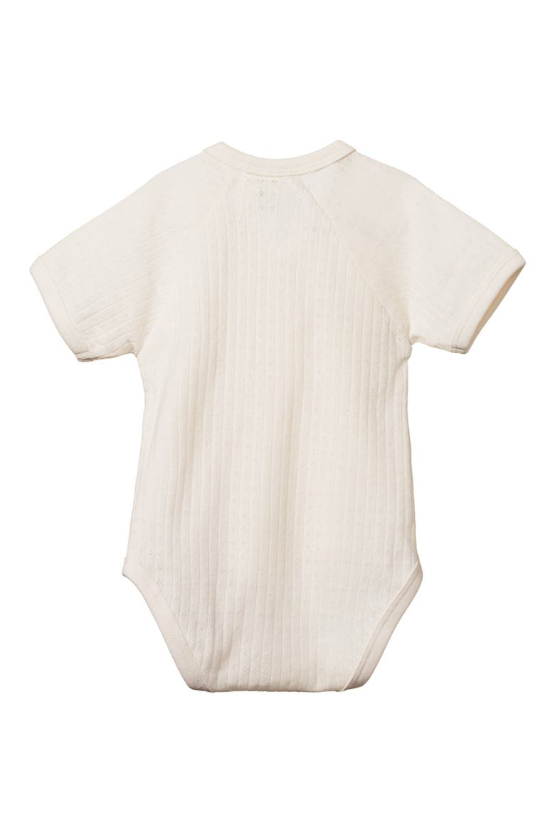 Pointelle Faux Wrap Bodysuit, Alternate, color, NATURAL