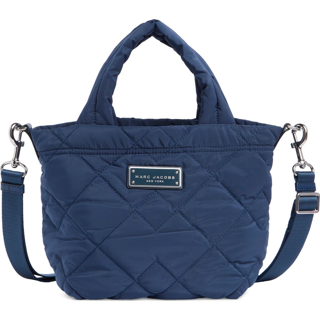 Marc Jacobs Mini Quilted Nylon Tote In Blue