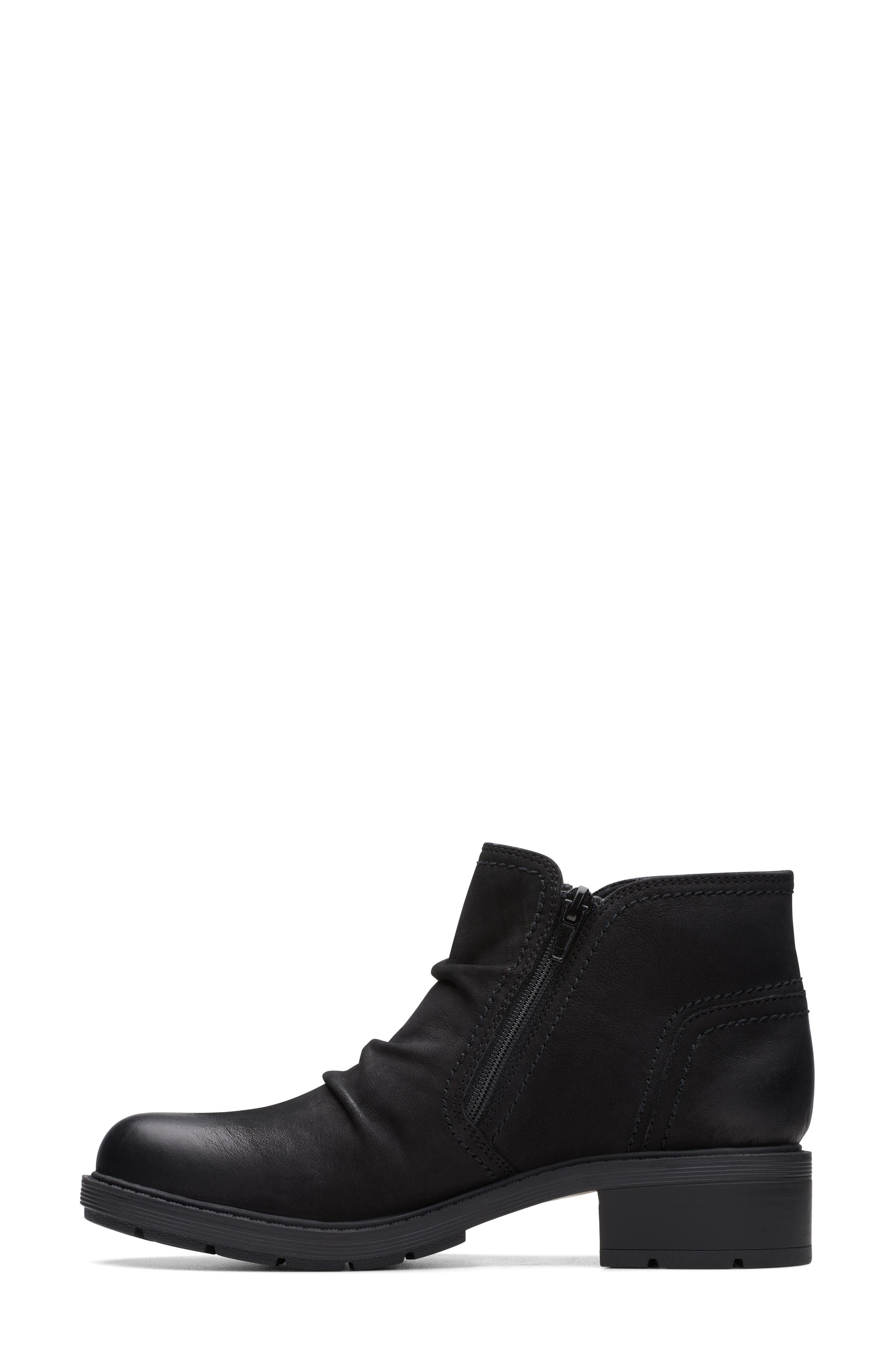 Clarks<sup>®</sup> Hearth Faye Ankle Boot, Alternate, color, Black Nubuck