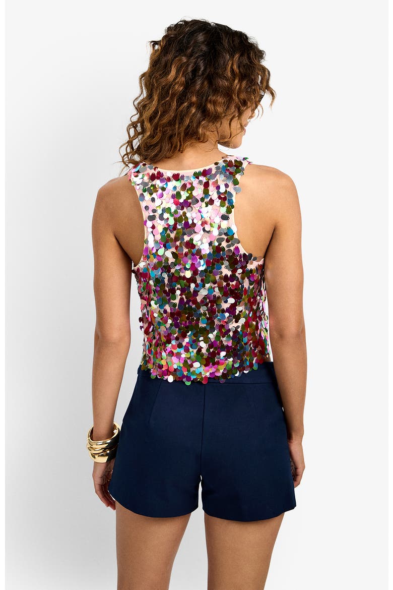 Nerissa Sequin Top, Alternate, color, Petal Paillettes