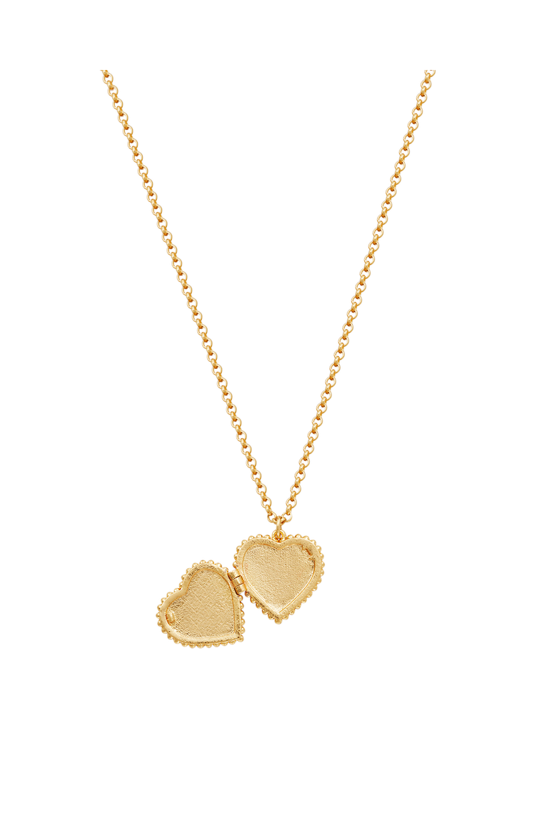 Jasmine Heart Locket Necklace, Alternate, color, Gold