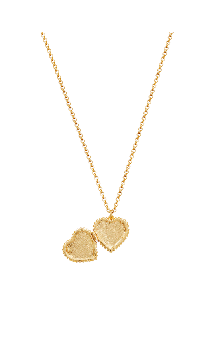 Fable England Jasmine Heart Locket Necklace, Alternate, color, Gold