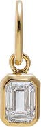 BY ADINA EDEN Lab Grown Diamond Emerald Bezel Dangling Charm 14K