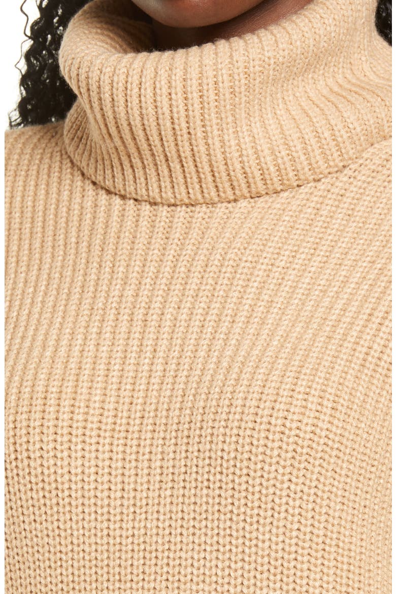 Culver Turtleneck Long Sleeve Sweater Dress, Alternate, color, CAMEL
