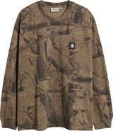 Carhartt Work In Progress Feather Tree Oversize Long Sleeve Organic Cotton T-Shirt