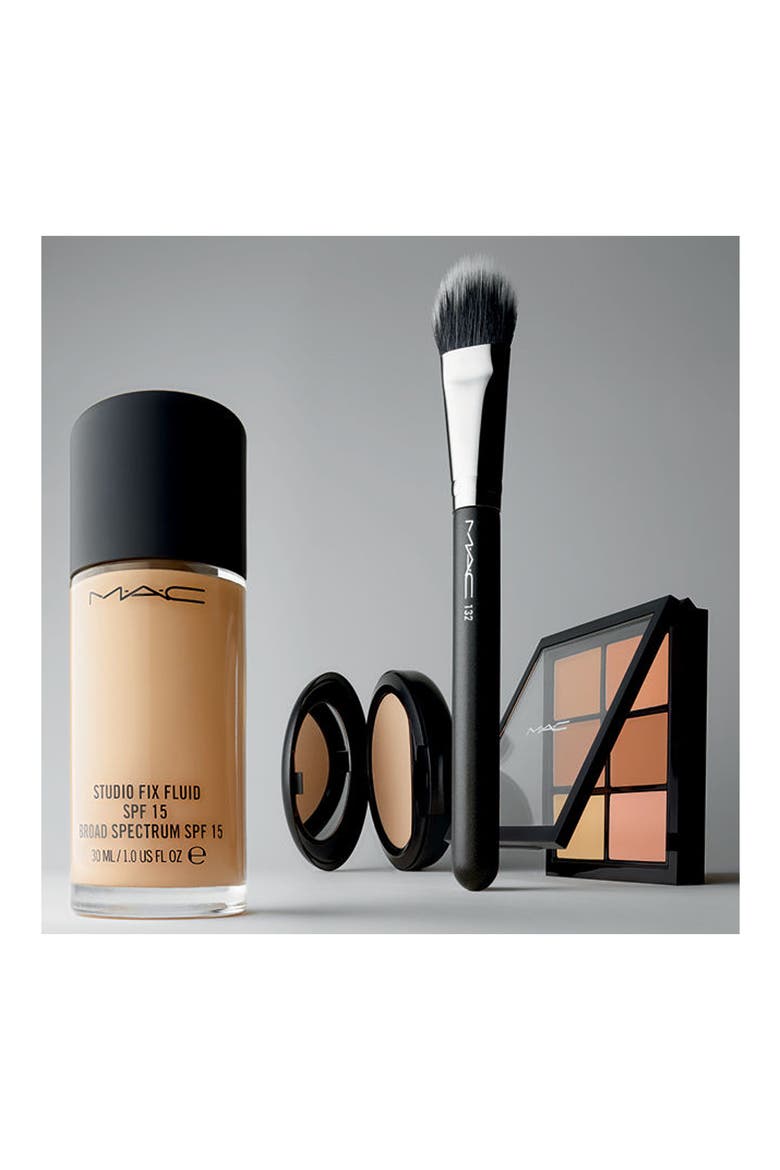 MAC 132 Duo Fibre Foundation Brush, Alternate, color, NO COLOR
