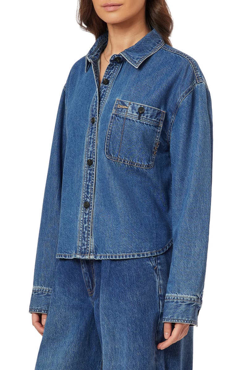 Scotch & Soda The Crop Denim Shirt, Alternate, color, Two Bridges