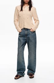 Bimba y Lola Cotton Cardigan With Flat Bobbles