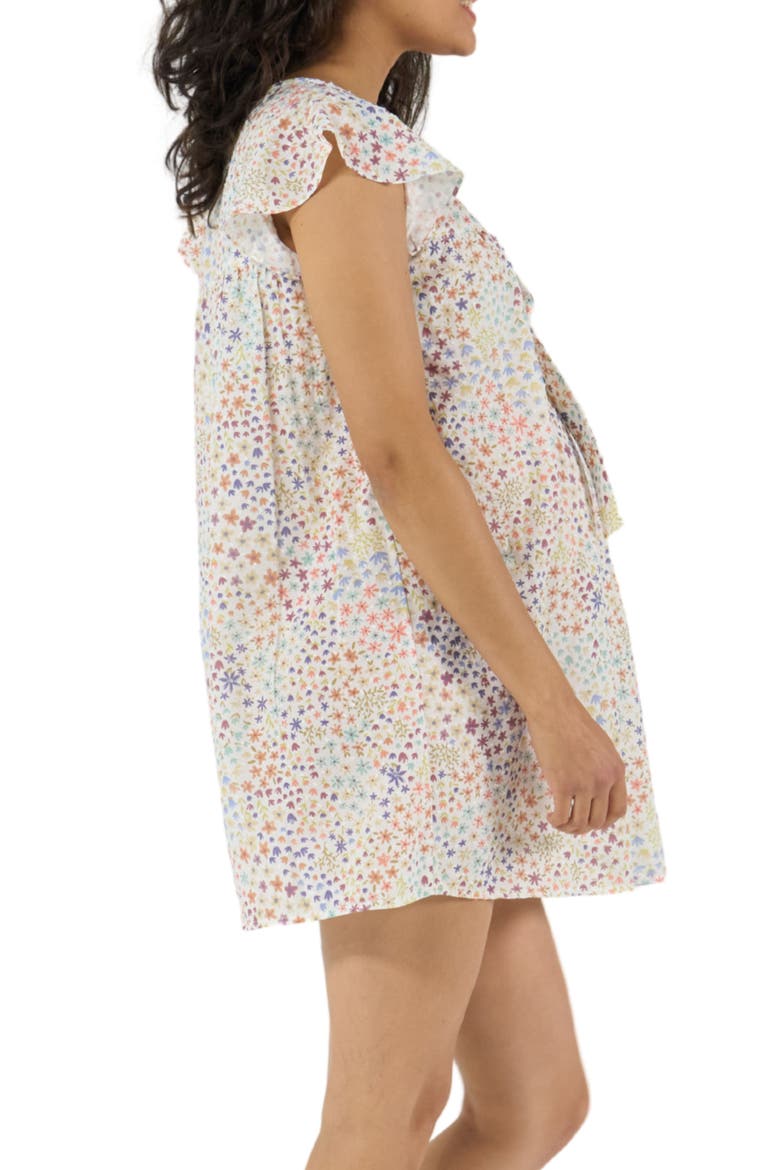 Caroline Maternity and Nursing Nightdress, Alternate, color, Multicolor