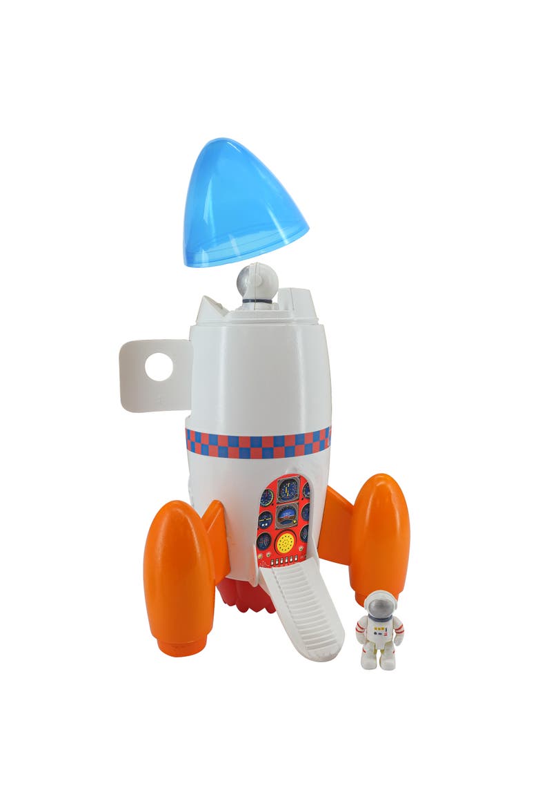 Blast-N-Go Activity Rocket Motorized Space Ship Adventure Toy, Main, color, White