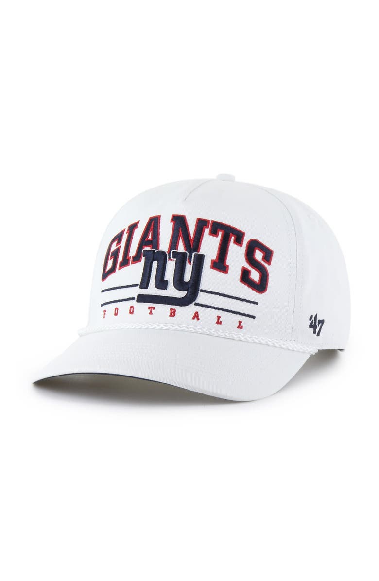 '47 Men's '47 White New York Giants Roscoe Hitch Rope Adjustable Hat, Main, color, White