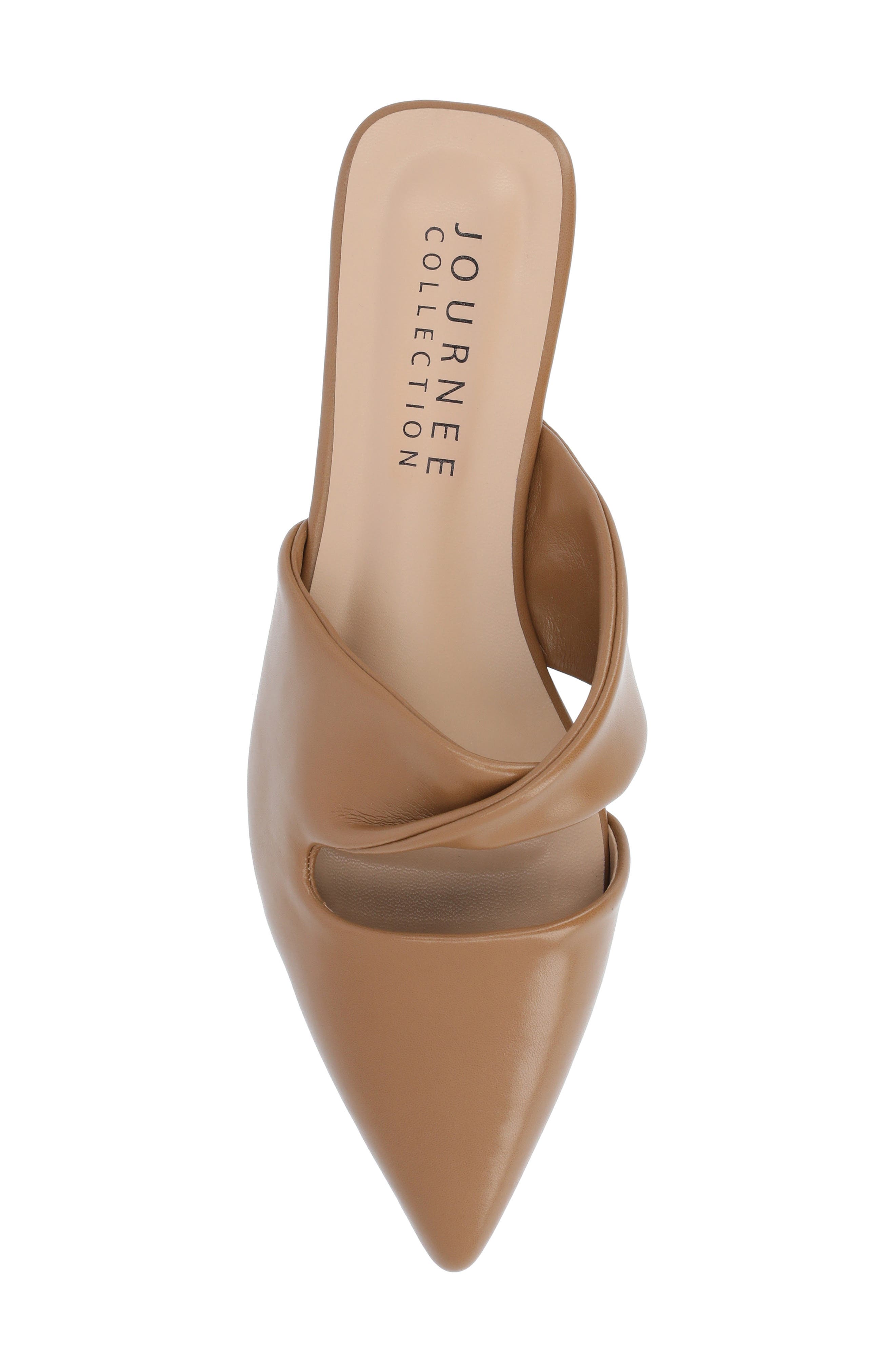 Journee Collection Enniss Flat Mule, Alternate, color, Brown