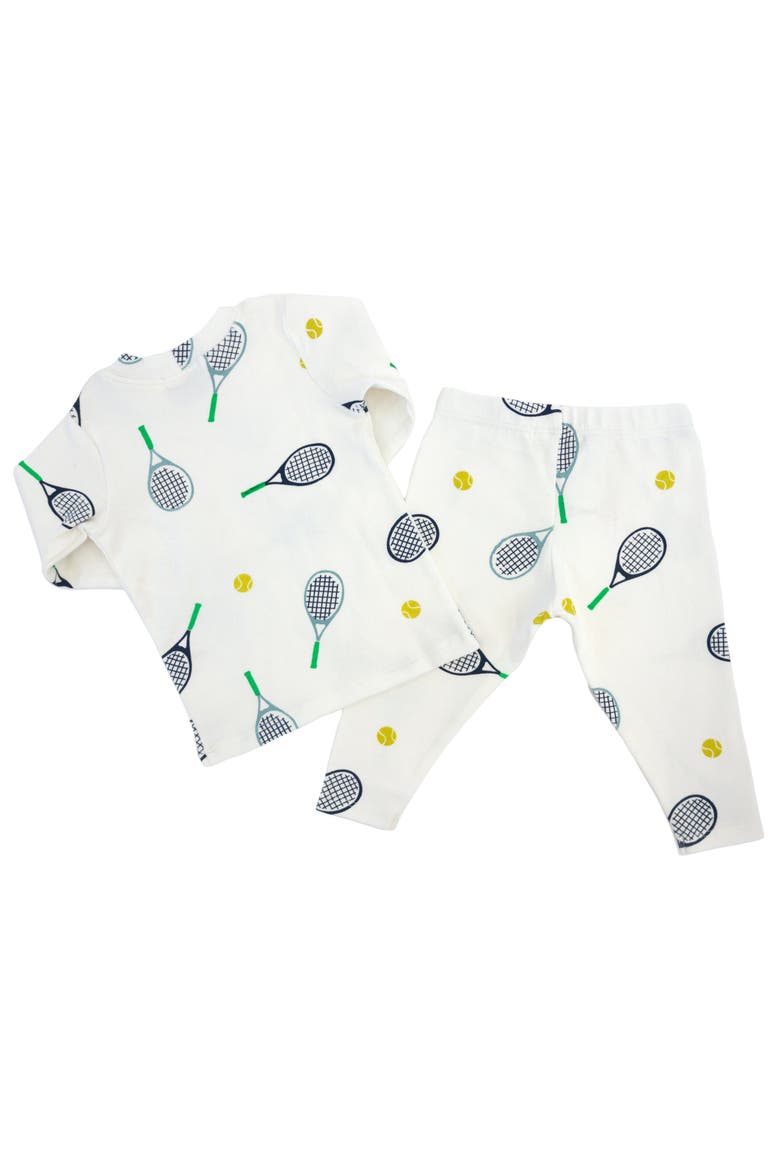 Tennis Print Two Piece Set, Alternate, color, Cream