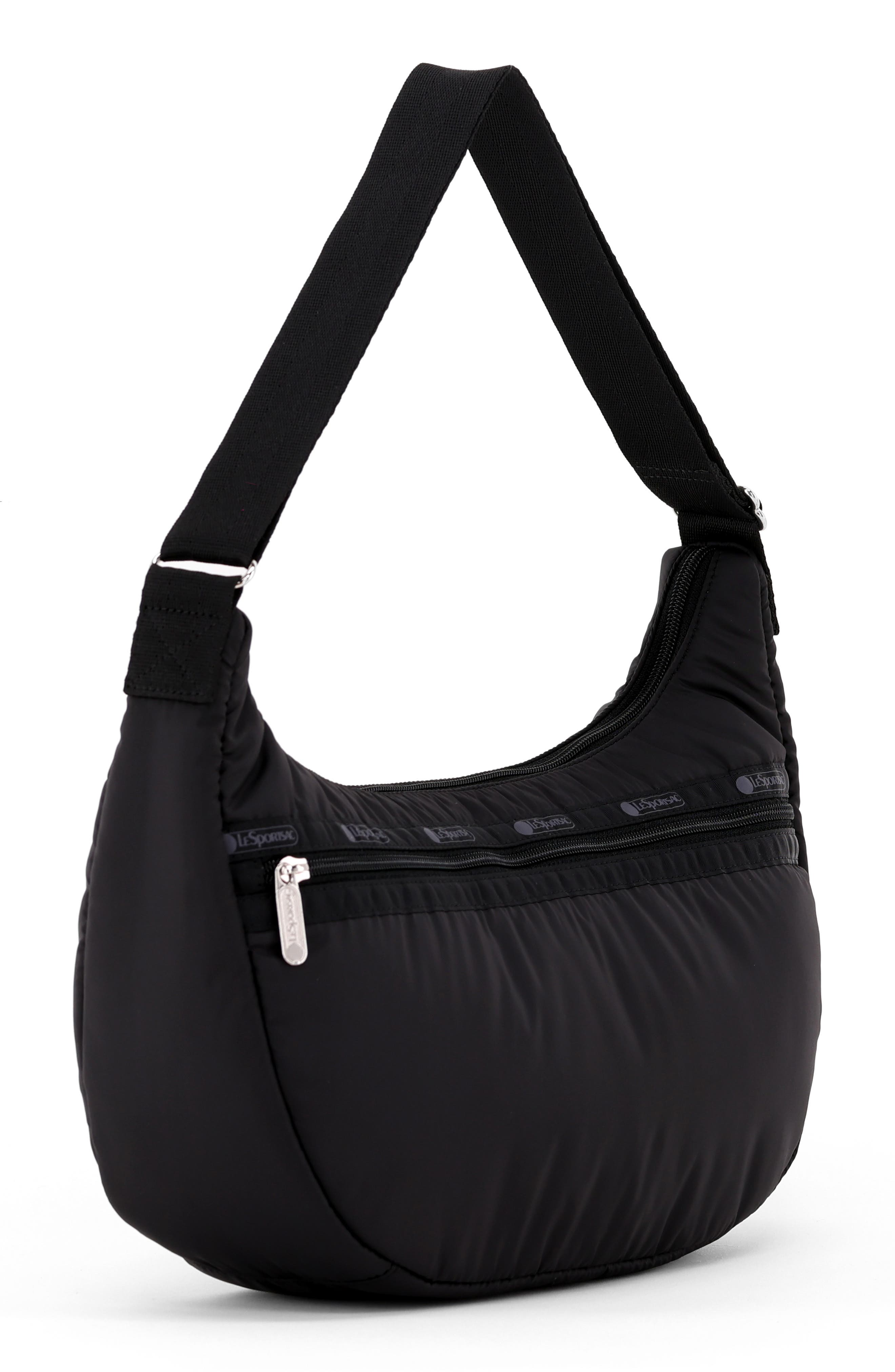 LeSportsac Crescent Crossbody Convertible Shoulder Bag, Alternate, color, Ultra Black