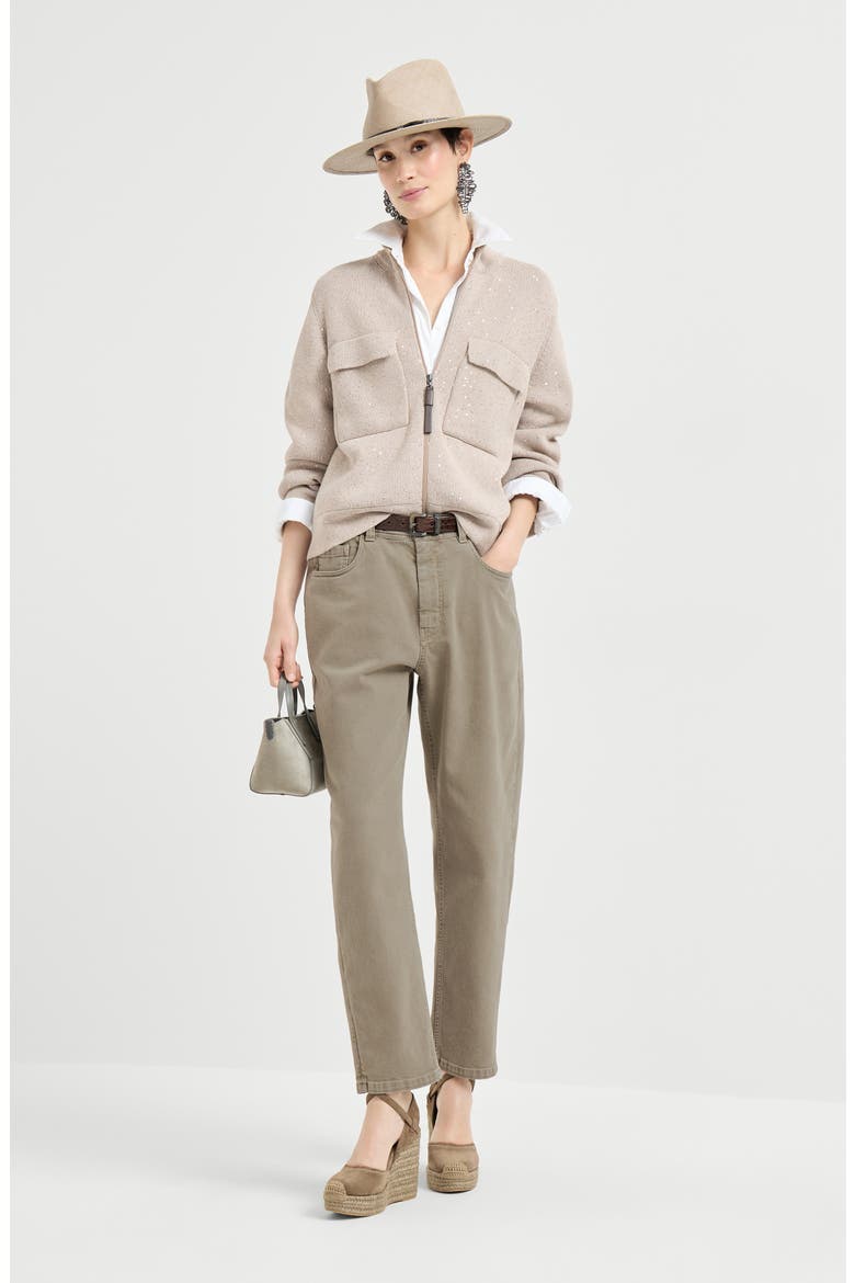 Cotton Diamond yarn outerwear jacket, Alternate, color, Desert