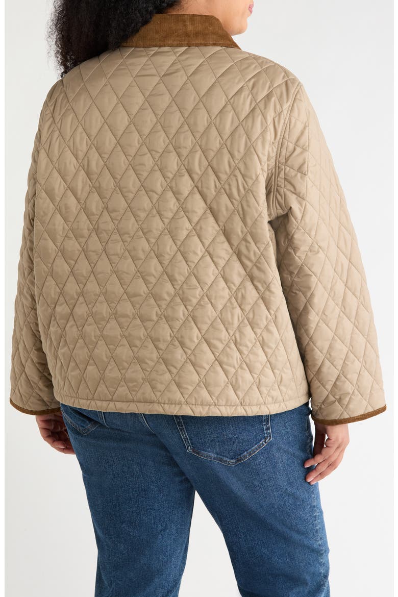 Icons Cropped Liddesdale Quilted Jacket, Alternate, color, LIGHT TRENCH/ BIRCHWOOD