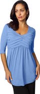 Jessica London Stretch Knit Pleated Tunic