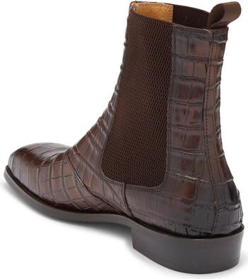 Enzo Croc Embossed Chelsea Boot