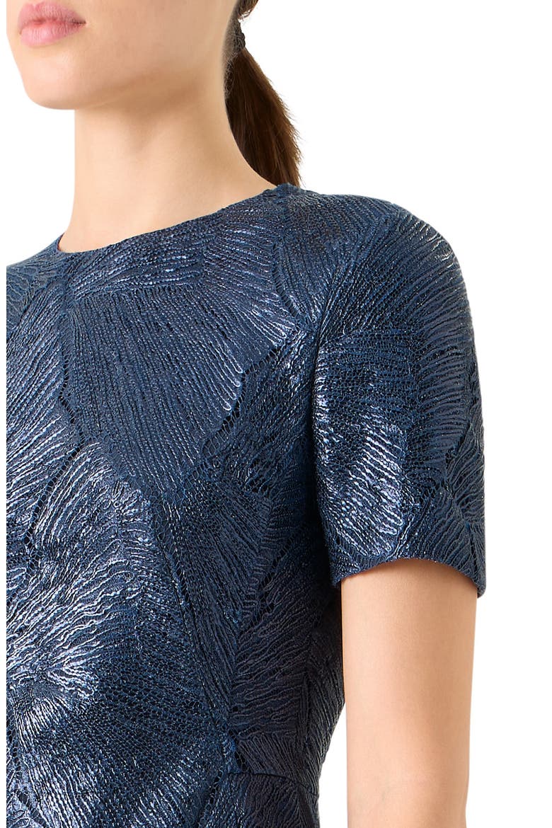 Sea Fan Lace Gown, Alternate, color, NAVY